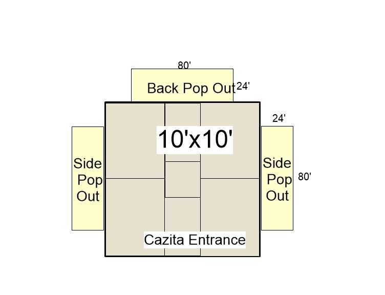 10'x10' Island Cazita - w/Back and Side Pop Outs – The Cazita Merchant