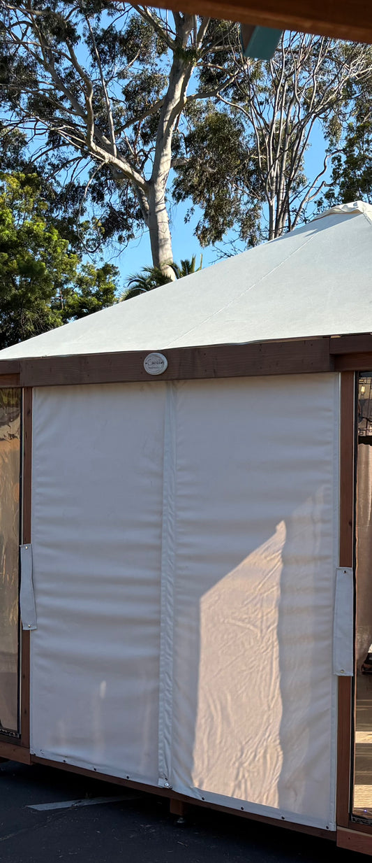 80” Sand Fabric Siding Entrance Curtains Kit K84