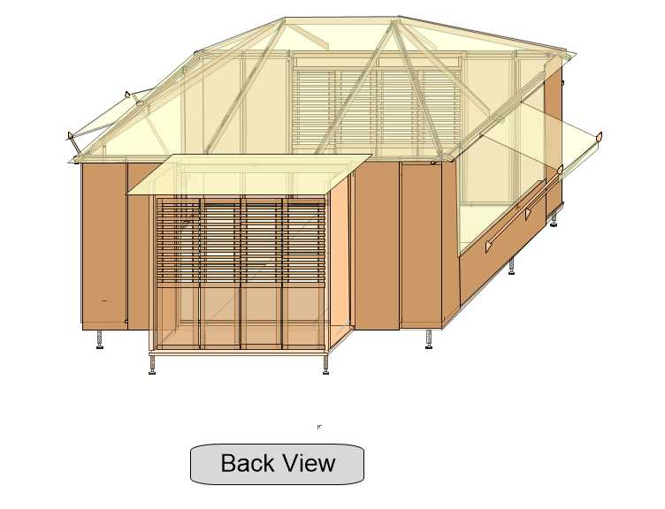 10'x14' Island Cazita - w/Pop Out on Back - Wood Doors on Front