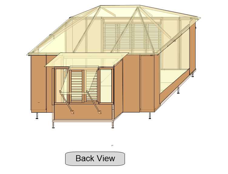 10'x14' Island Cazita - w/Pop Out on Back - Wood Doors on Front