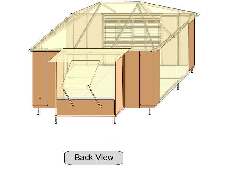 10'x14' Island Cazita - w/Pop Out on Back - Wood Doors on Front