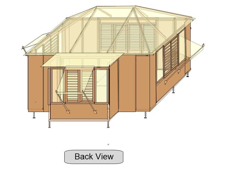 10'x14' Island Cazita - w/Pop Out on Back - Wood Doors on Front