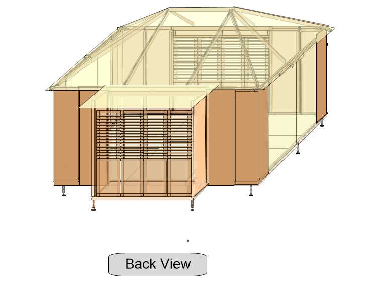 10'x14' Island Cazita - w/Pop Out on Back - Wood Doors on Front