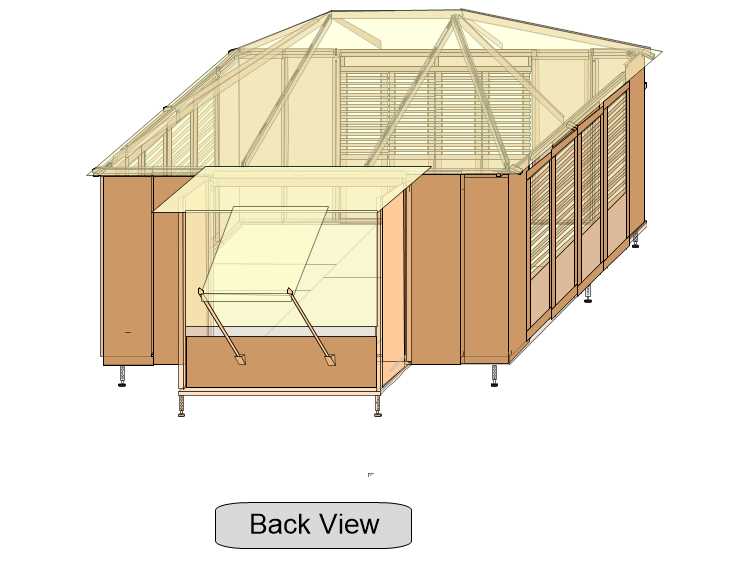 10'x14' Island Cazita - w/Pop Out on Back - Wood Doors on Front