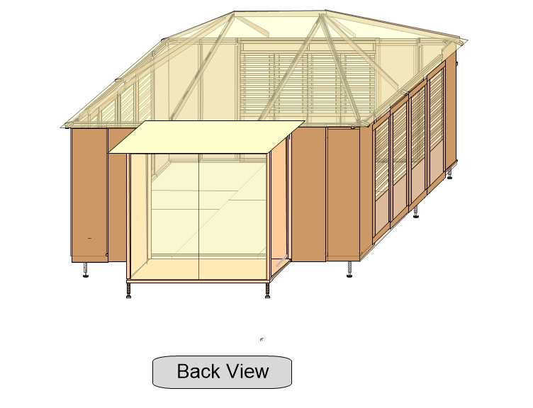 10'x14' Island Cazita - w/Pop Out on Back - Wood Doors on Front