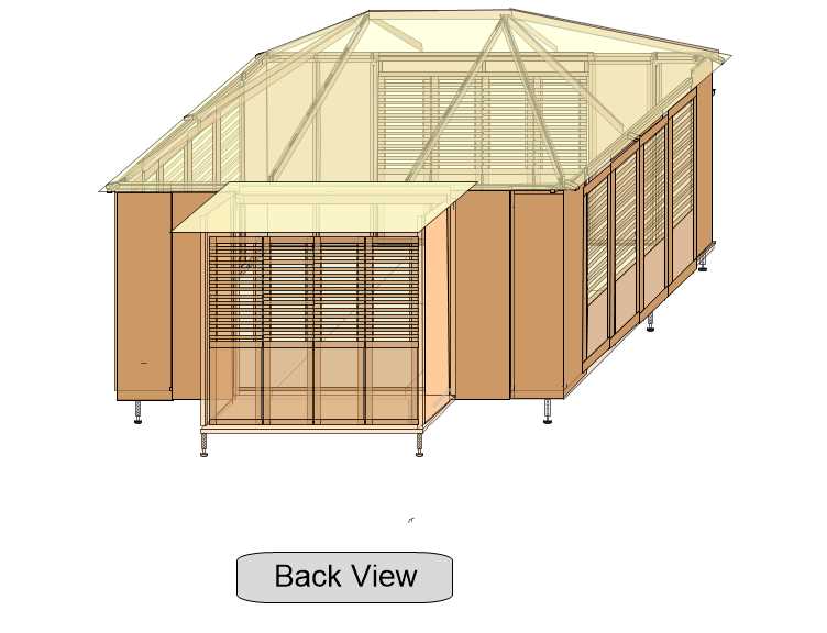 10'x14' Island Cazita - w/Pop Out on Back - Wood Doors on Front