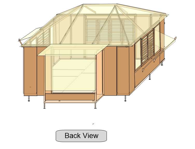 10'x14' Island Cazita - w/Pop Out on Back - Wood Doors on Front