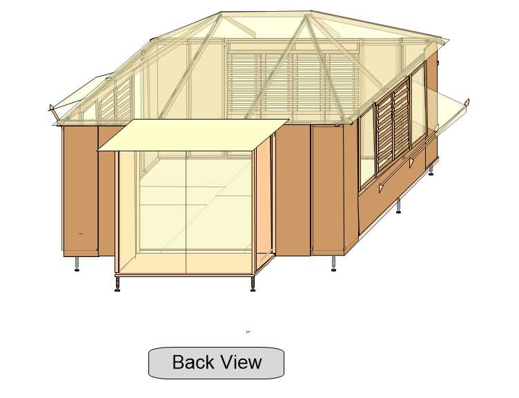 10'x14' Island Cazita - w/Pop Out on Back - Wood Doors on Front