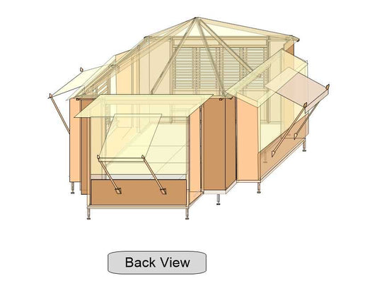 10'x10' Island Cazita - w/Back and Side Pop Outs - Wood Doors on Front