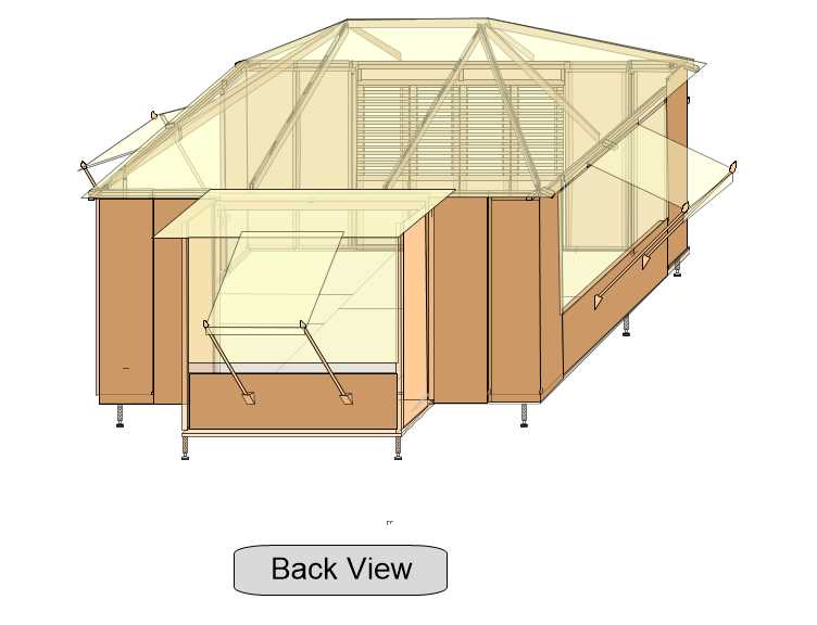 10'x14' Island Cazita - w/Pop Out on Back - Wood Doors on Front