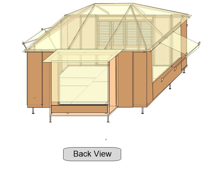 10'x14' Island Cazita - w/Pop Out on Back - Wood Doors on Front