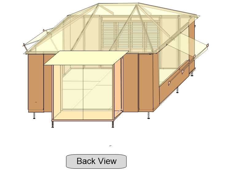 10'x14' Island Cazita - w/Pop Out on Back - Wood Doors on Front